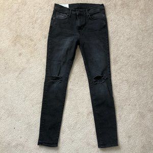 H&M Men's Skinny Coupe moulante Black Ripped Denim Jeans, Size 32x32